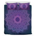 Purple Trippy Mandala Print Duvet Cover Bedding Set