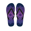 Purple Trippy Mandala Print Flip Flops