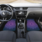 Purple Trippy Mandala Print Front and Back Car Floor Mats
