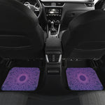 Purple Trippy Mandala Print Front and Back Car Floor Mats