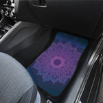 Purple Trippy Mandala Print Front and Back Car Floor Mats