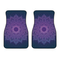 Purple Trippy Mandala Print Front Car Floor Mats