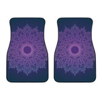 Purple Trippy Mandala Print Front Car Floor Mats