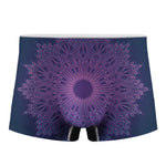 Purple Trippy Mandala Print Men's Boxer Briefs