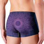Purple Trippy Mandala Print Men's Boxer Briefs
