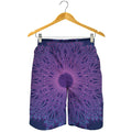 Purple Trippy Mandala Print Men's Shorts