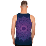 Purple Trippy Mandala Print Men's Tank Top