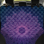 Purple Trippy Mandala Print Pet Car Back Seat Cover