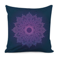 Purple Trippy Mandala Print Pillow Cover