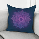 Purple Trippy Mandala Print Pillow Cover