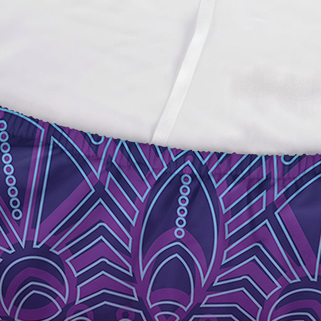 Purple Trippy Mandala Print Sofa Cover