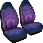 Purple Trippy Mandala Print Universal Fit Car Seat Covers