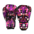 Purple Tropical Elephant Pattern Print Boxing Gloves