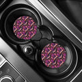 Purple Tropical Elephant Pattern Print Car Coasters