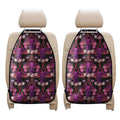 Purple Tropical Elephant Pattern Print Car Seat Organizers