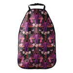 Purple Tropical Elephant Pattern Print Car Seat Organizers