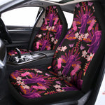 Purple Tropical Elephant Pattern Print Universal Fit Car Seat Covers