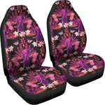 Purple Tropical Elephant Pattern Print Universal Fit Car Seat Covers