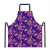 Purple Tropical Hawaiian Pattern Print Apron