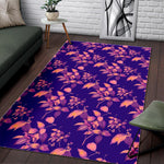 Purple Tropical Hawaiian Pattern Print Area Rug GearFrost
