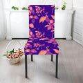 Purple Tropical Hawaiian Pattern Print Dining Chair Slipcover