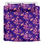 Purple Tropical Hawaiian Pattern Print Duvet Cover Bedding Set