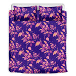 Purple Tropical Hawaiian Pattern Print Duvet Cover Bedding Set