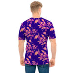Purple Tropical Hawaiian Pattern Print Men's T-Shirt
