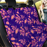 Purple Tropical Hawaiian Pattern Print Pet Car Back Seat Cover