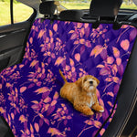 Purple Tropical Hawaiian Pattern Print Pet Car Back Seat Cover