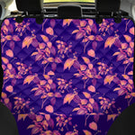 Purple Tropical Hawaiian Pattern Print Pet Car Back Seat Cover