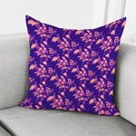 Purple Tropical Hawaiian Pattern Print Pillow Cover