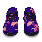 Purple Tropical Hawaiian Pattern Print Sport Shoes GearFrost