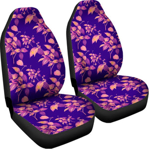 Purple Tropical Hawaiian Pattern Print Universal Fit Car Seat Covers