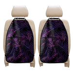 Purple Tropical Leaves Print Car Seat Organizers