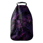 Purple Tropical Leaves Print Car Seat Organizers
