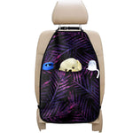 Purple Tropical Leaves Print Car Seat Organizers