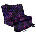 Purple Tropical Leaves Print Pet Car Back Seat Cover