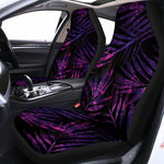 Purple Tropical Leaves Print Universal Fit Car Seat Covers