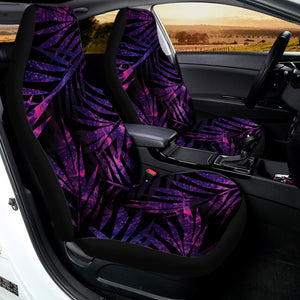 Purple Tropical Leaves Print Universal Fit Car Seat Covers