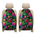 Purple Tropical Pattern Print Car Seat Organizers