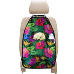 Purple Tropical Pattern Print Car Seat Organizers