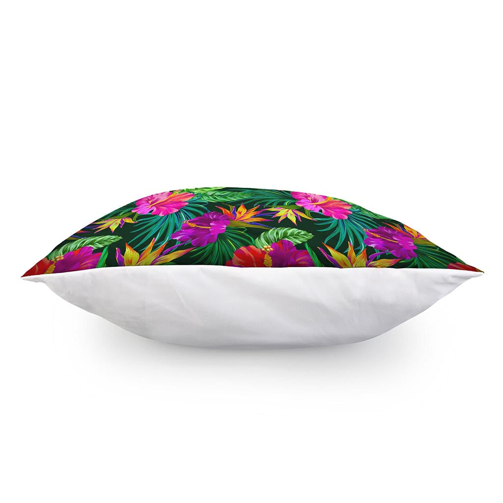 Purple Tropical Pattern Print Pillow Cover