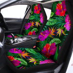 Purple Tropical Pattern Print Universal Fit Car Seat Covers