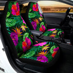 Purple Tropical Pattern Print Universal Fit Car Seat Covers