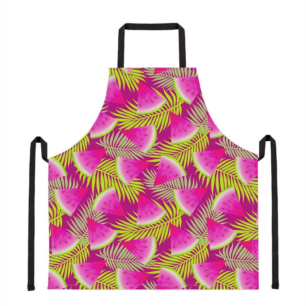 Purple Tropical Watermelon Pattern Print Apron