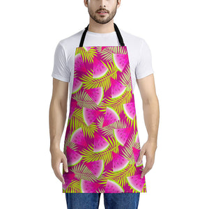 Purple Tropical Watermelon Pattern Print Apron