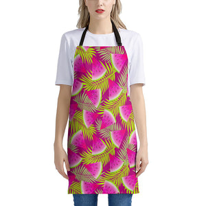 Purple Tropical Watermelon Pattern Print Apron