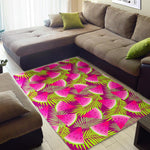 Purple Tropical Watermelon Pattern Print Area Rug GearFrost