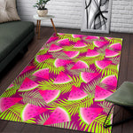 Purple Tropical Watermelon Pattern Print Area Rug GearFrost